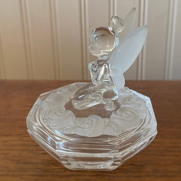 RARE Arribas Brothers for Disney Glass Tinkerbell Trinket Box - Jewelry - Picture 4 of 9